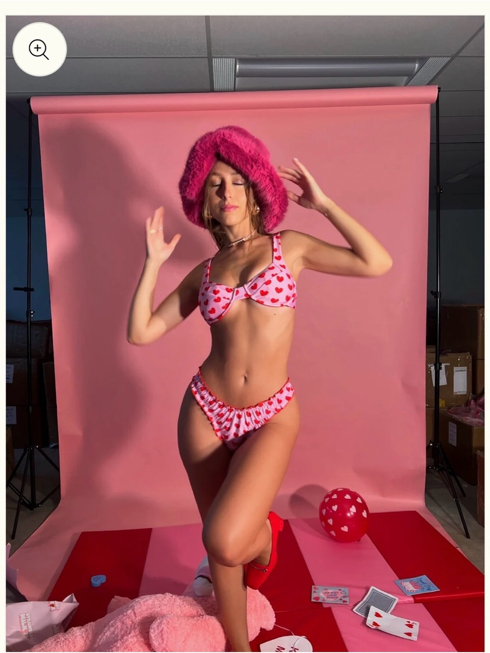 Strawberry Milk Mob Queen of Hearts Bikini Set NWT